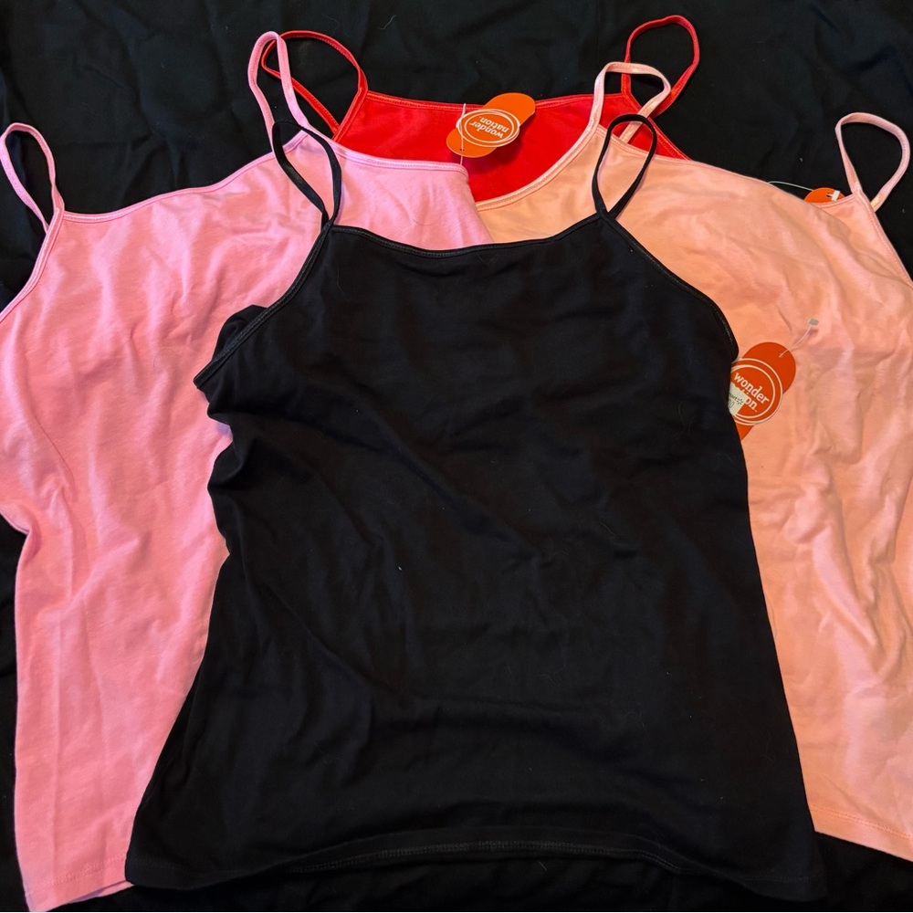Wonder Nation Kids Camisole Set - Black, Pink, Red